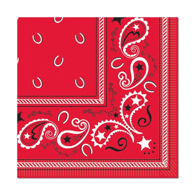 Bandana Beverage Napkins | 16 ct