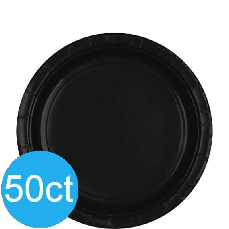 Black 8.5” Paper Plates | 50ct