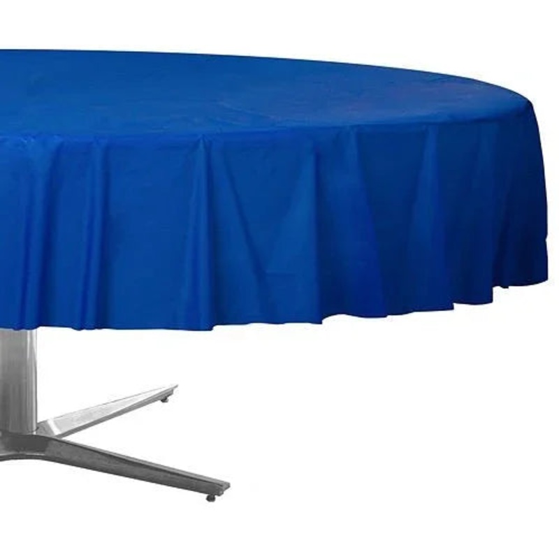 Bright Royal Blue Round Table Cover 84 | 1ct