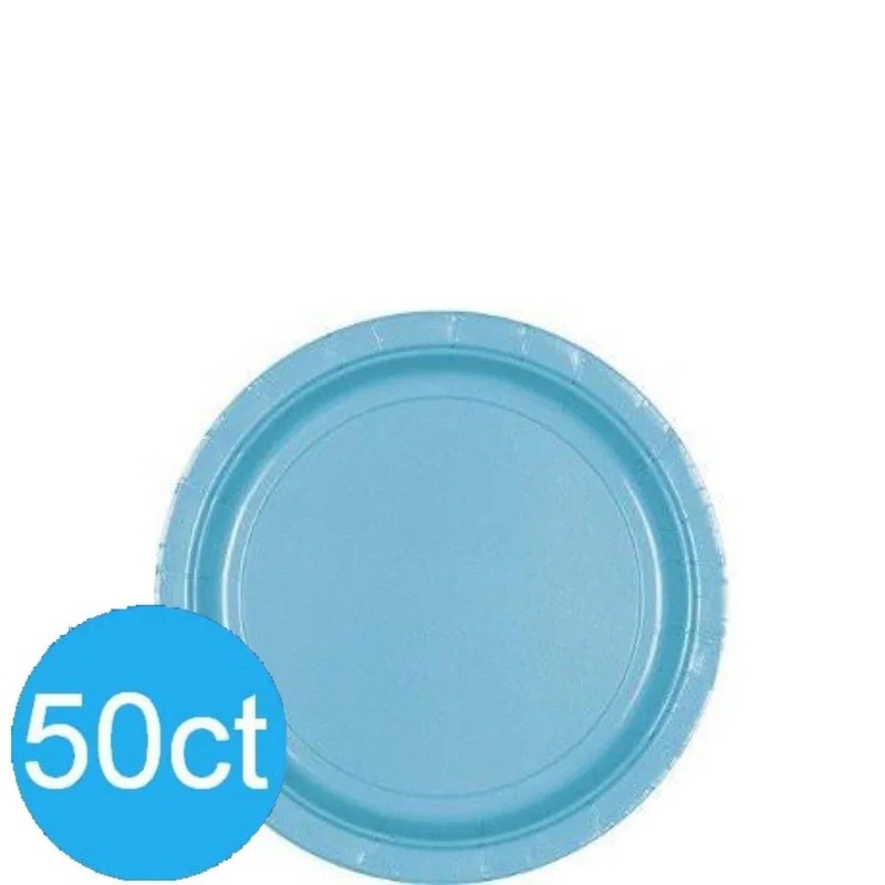 Caribbean Blue Dessert Paper Plates 6.75 | 50ct