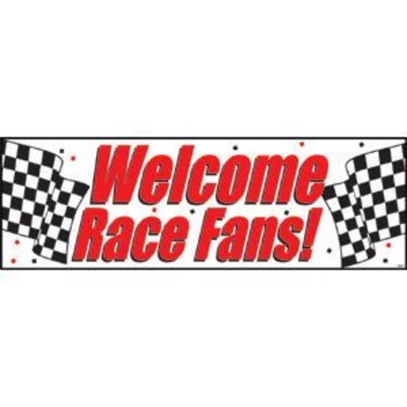 Giant Party Banner, Welcome Race Fans!, 60 x 20 | 1 ct