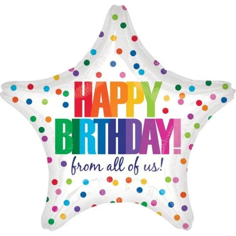 Happy Birthday From All Of Us Mylar Balloon 18 | 1ct