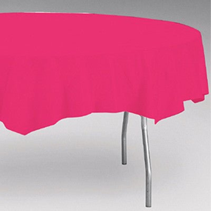Hot Magenta Round Table Cover 82 | 1 ct