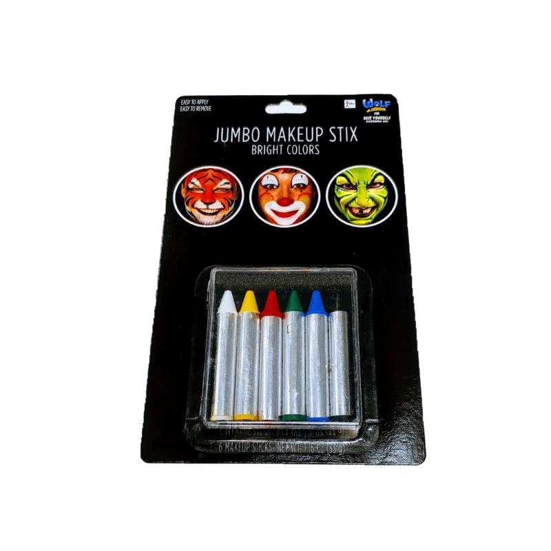 Jumbo Bright Colors Makeup Sticks | 6pcs
