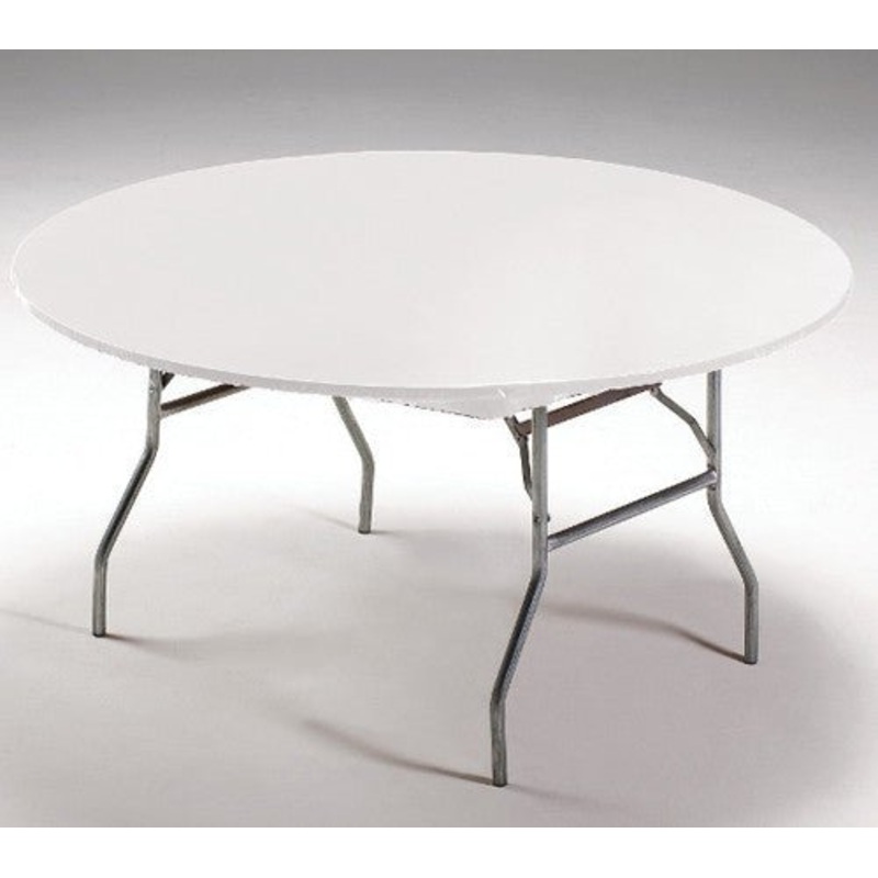 Stay Put Round Table Cover, White. 60 | 1 ct