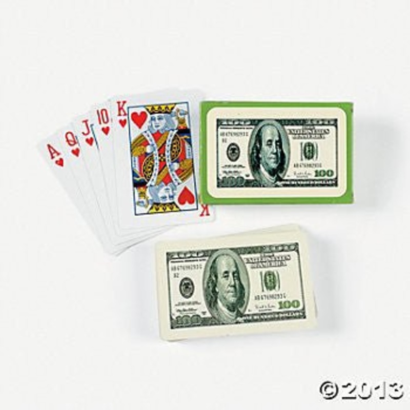 $100 Bill Playing Cards 2.5 x 4 |12 ct
