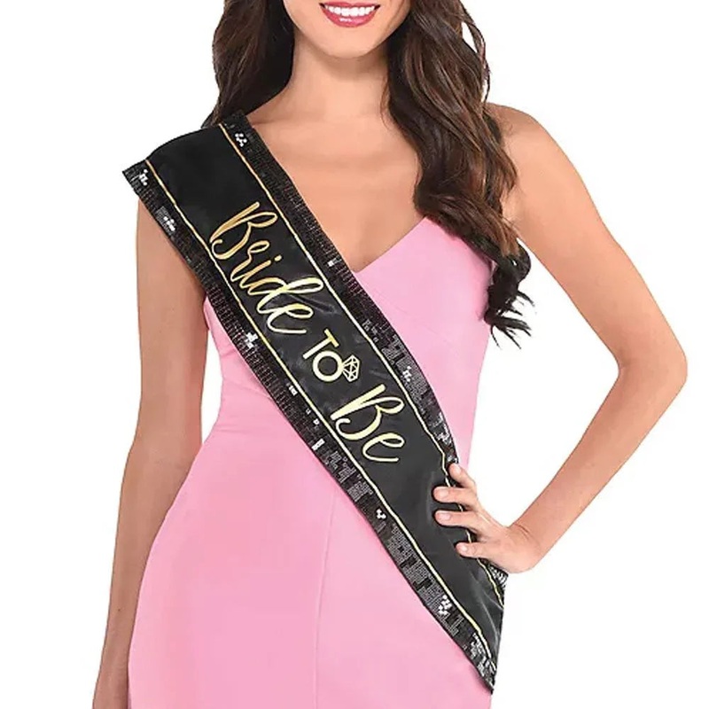 Black & Gold Bride-To-Be Sash | 1 ct