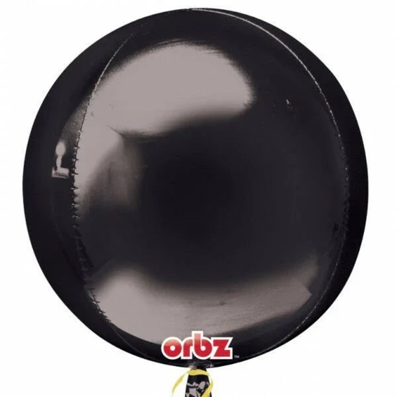 Black Orbz Balloon, 15” | 1 ct