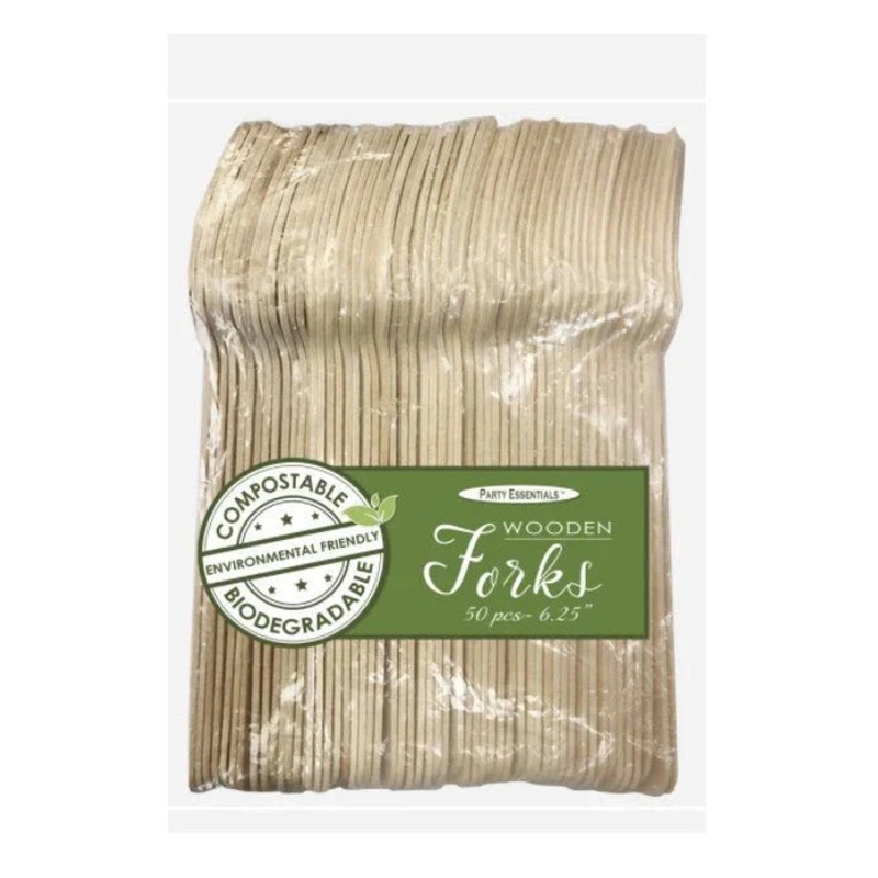 Eco Essentials Wooden Forks | 50ct