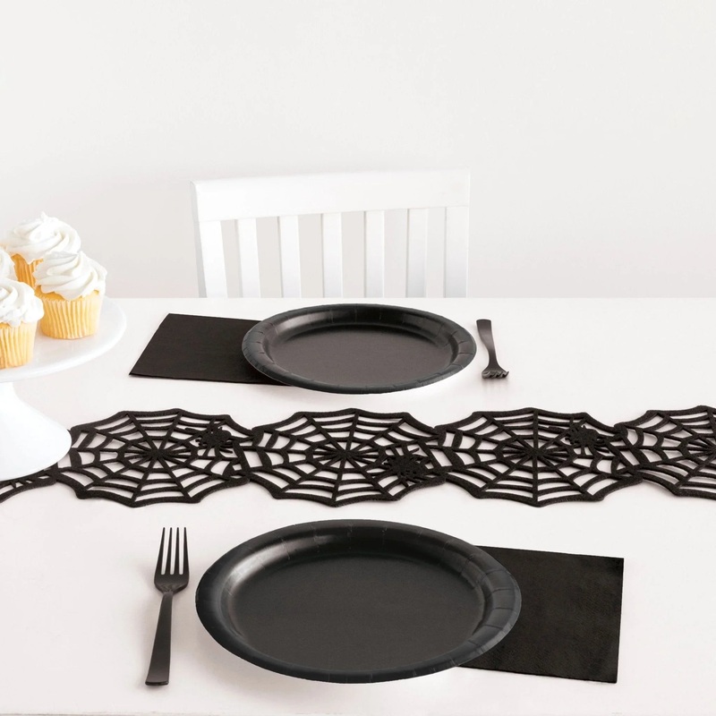 Halloween Bats and Boos Spiderweb Tablerunner 7.5′ x 2.5′ | 1 ct