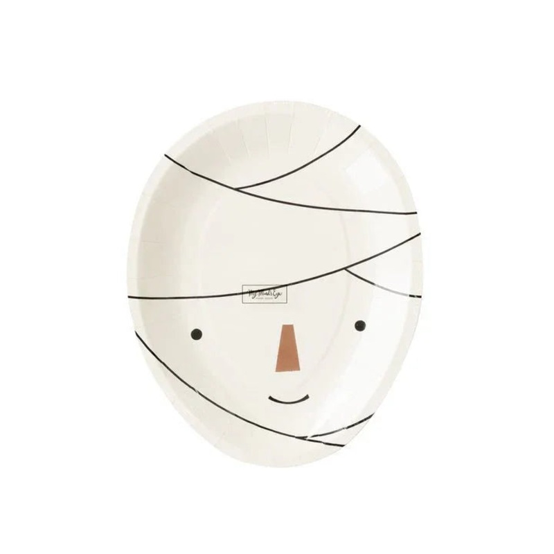 Halloween Mummy Shaped Paper Plates 10 | 8ct