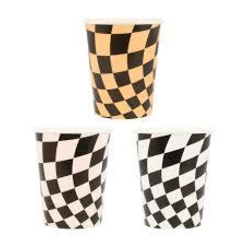 Meri Meri Halloween Checker Cups 9 oz. | 8 ct