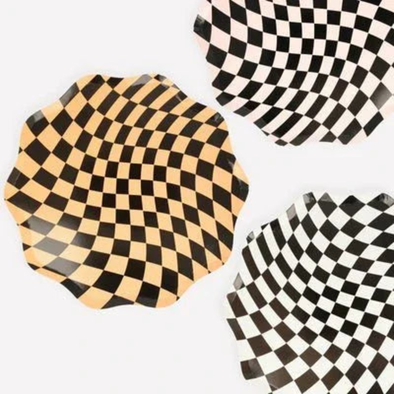 Meri Meri Halloween Checker Dinner Plates 10 | 8 ct