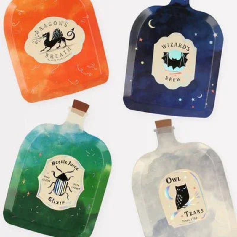 Meri Meri Halloween Making Magic Potion Bottle Plates 7 | 8 ct