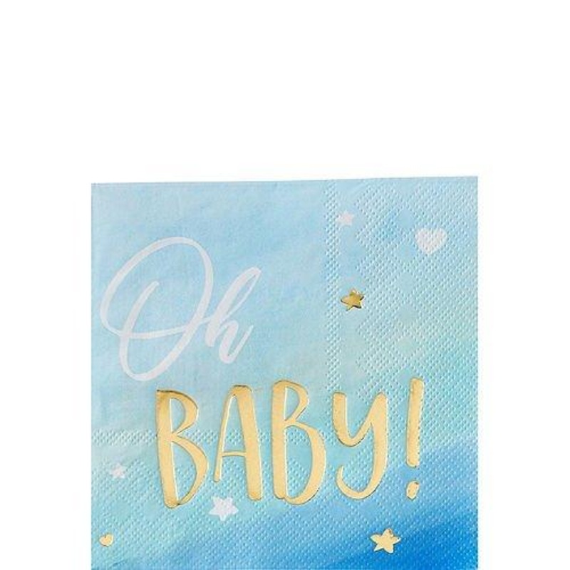 Oh Baby Boy Beverage Napkins | 16ct