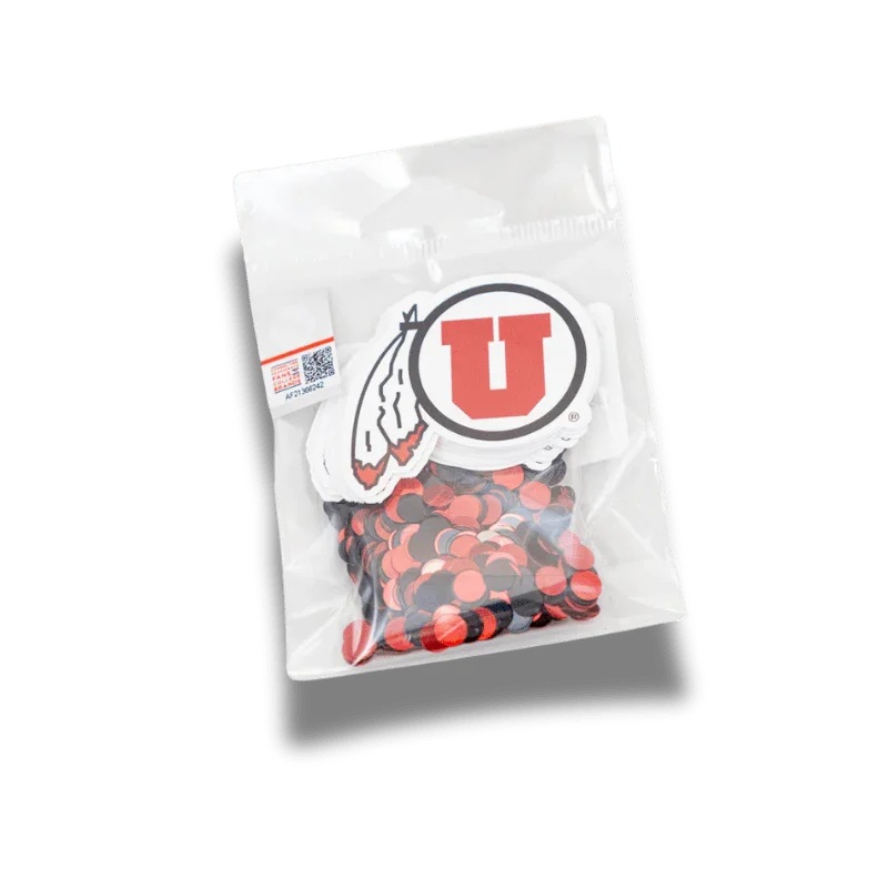 U of U U Feather Black-Red Deco-Fetti 2 | 24 ct