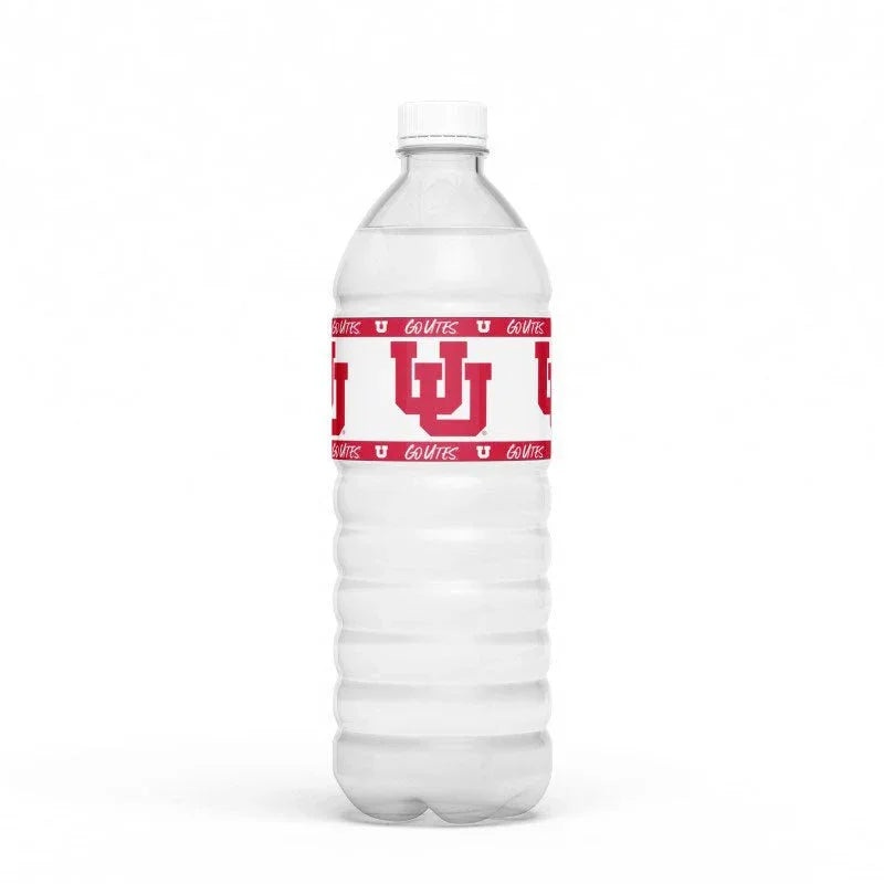 Utah Utes Water Bottle Labels | 12 ct
