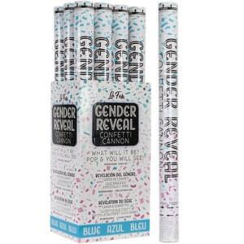 24 Gender Reveal Confetti Cannon Blue | 1ct