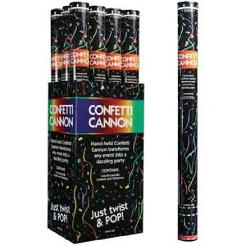 24 Spirit Stick Confetti Cannon Rainbow | 1ct