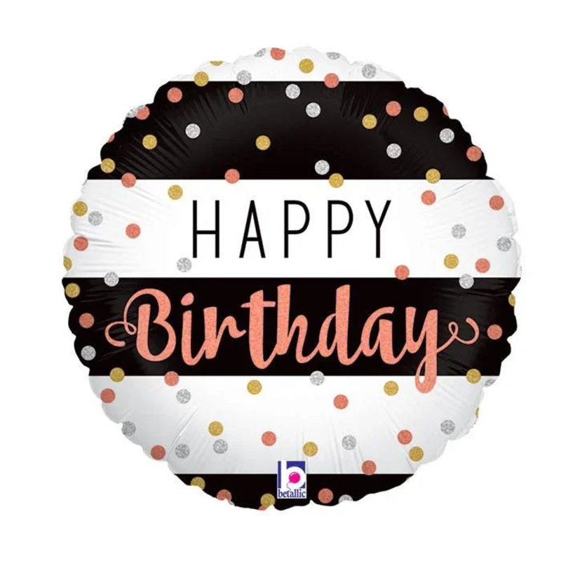 Glitter Happy Birthday Mylar Balloon 18 | 1ct