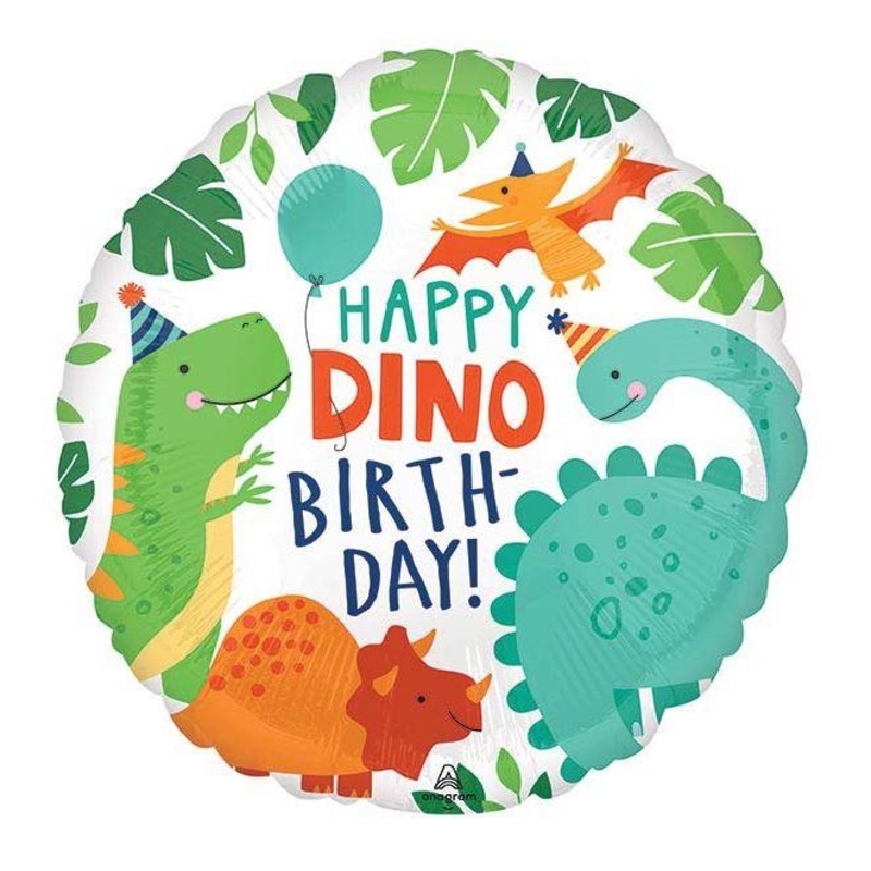 Happy Dino Birthday Mylar Balloon 18 | 1ct