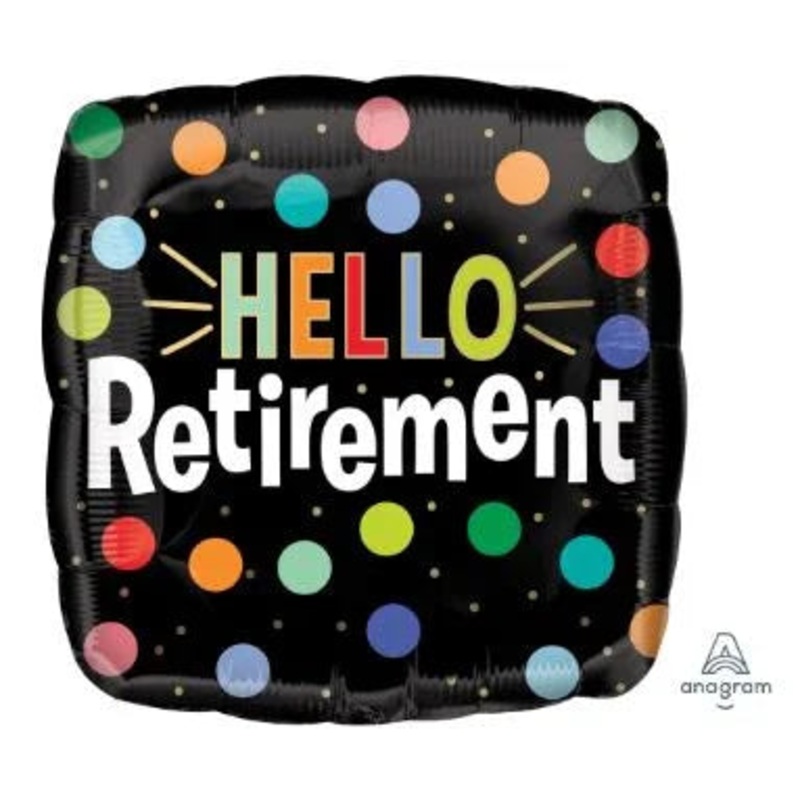 Hello Retirement Mylar Balloon, 18” | 1 ct