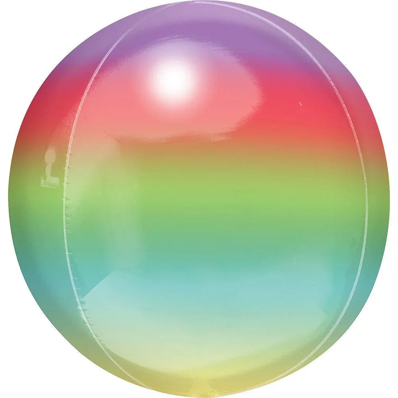 Rainbow Ombre Orbz Balloon 15 | 1ct