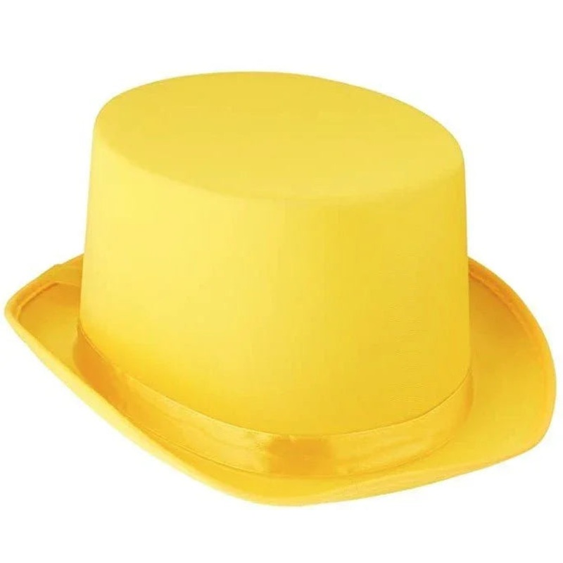 Yellow Satin Sleek Top Hat | 1ct