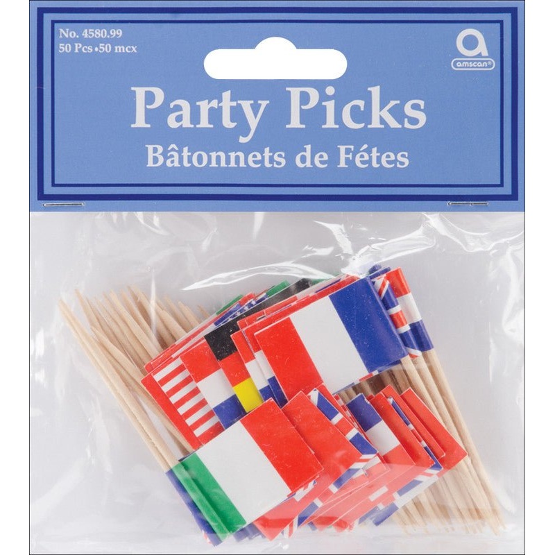 International Flag Picks | 50ct