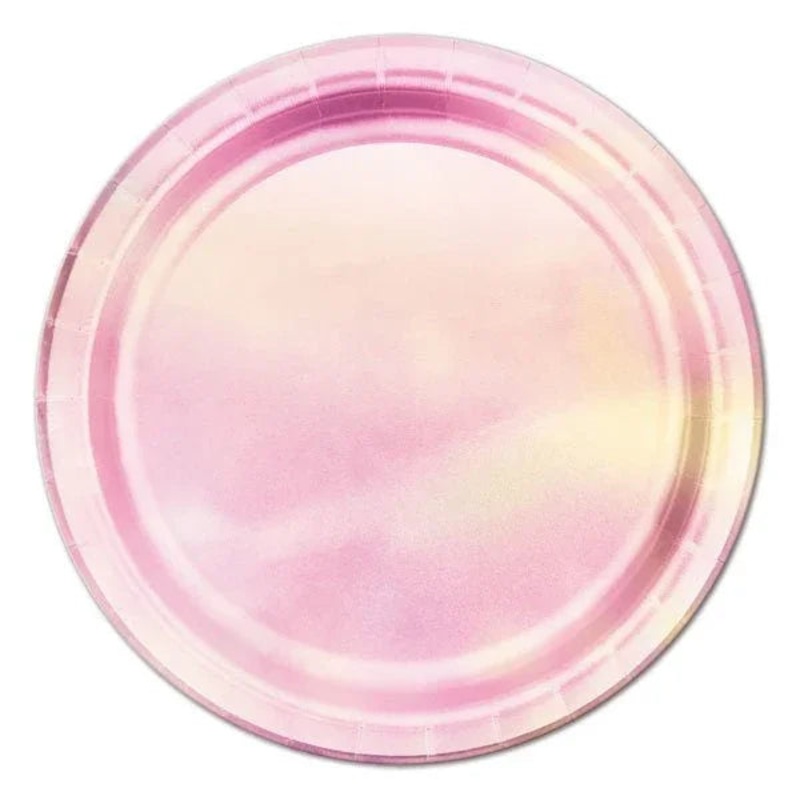 Pink Iridescent Lunch Plates 7 | 8ct