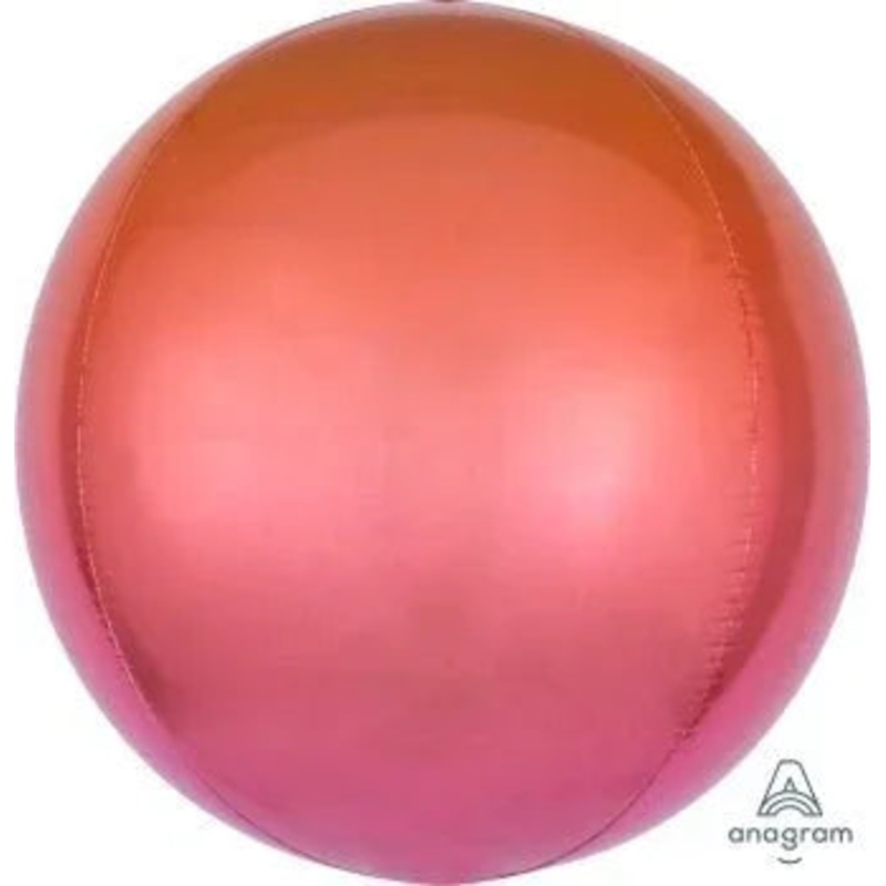 Red/Orange Ombre Orbz Balloon 15 | 1ct