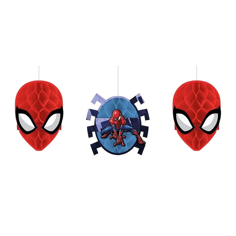 Spider-Man Web Wonder Honeycomb Decorations | 3ct