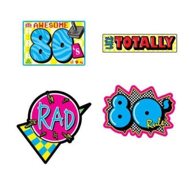 Awesome 80s Cutout Pack 16 | 4ct