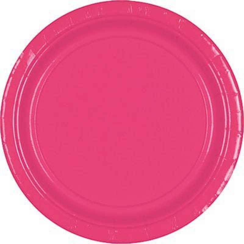 Bright Pink Dinner Paper Plates 10 | 20ct