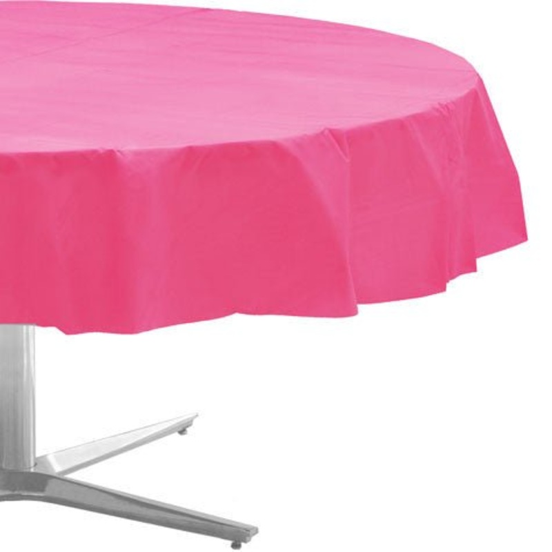 Bright Pink Round Table Cloth | 1ct, 84 Round