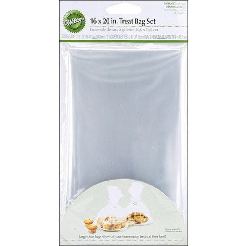 Clear Treat Bag, 16” x 20” | 3 ct