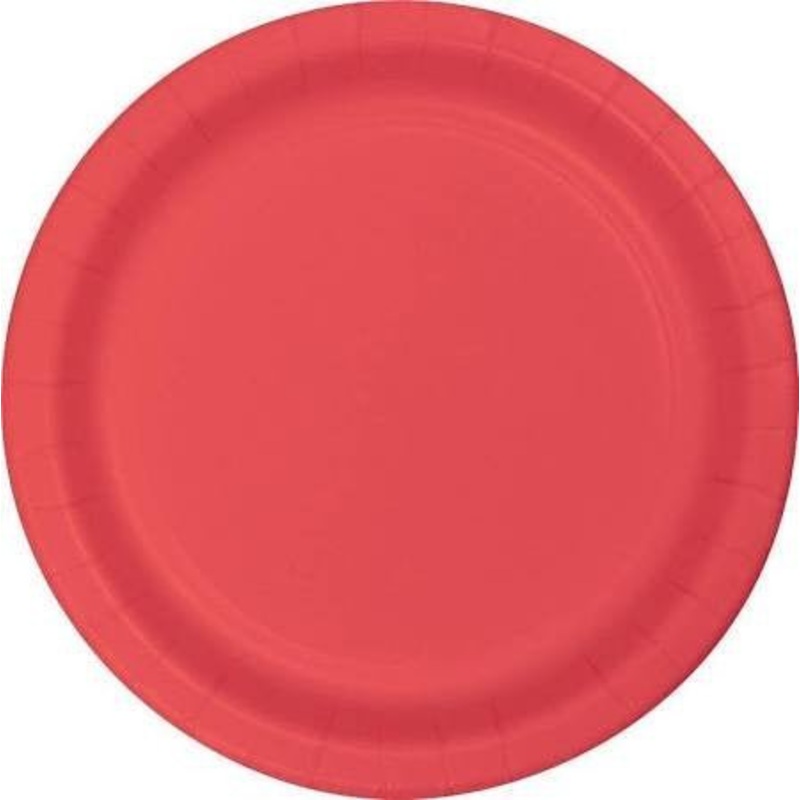 Coral Paper Dinner Plates 10” | 24ct