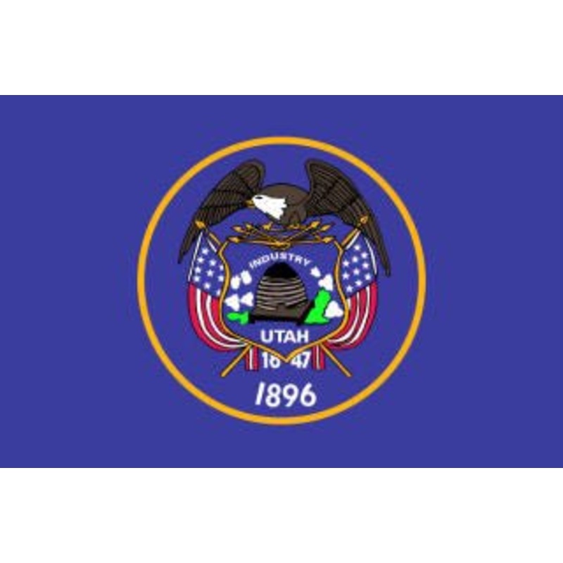 Utah Flag with stick. 12 x 18 |1 ct