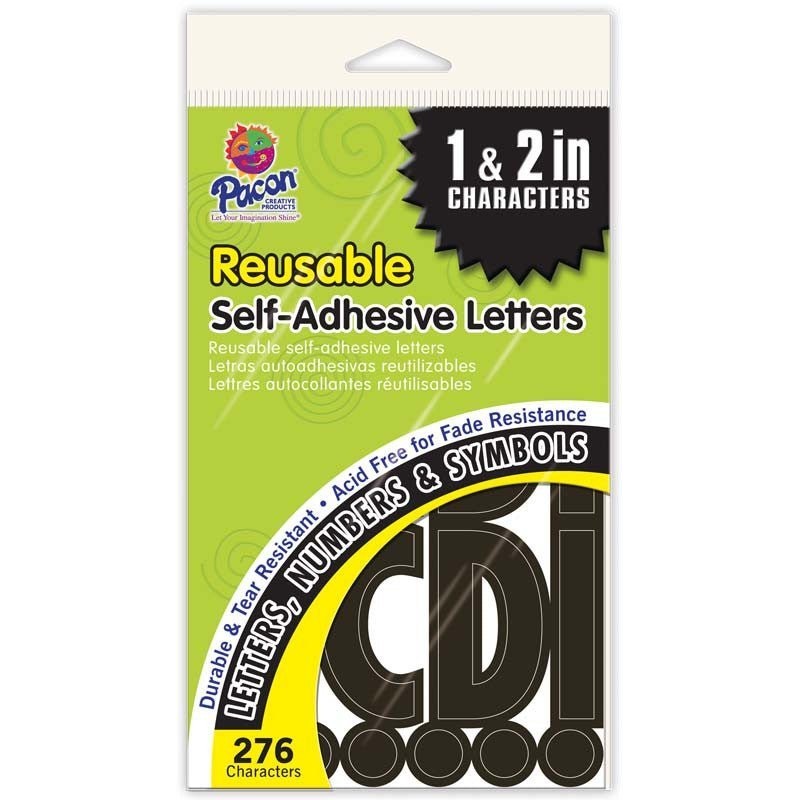 Black Self-Adhesive Letters, 1” and 2” |