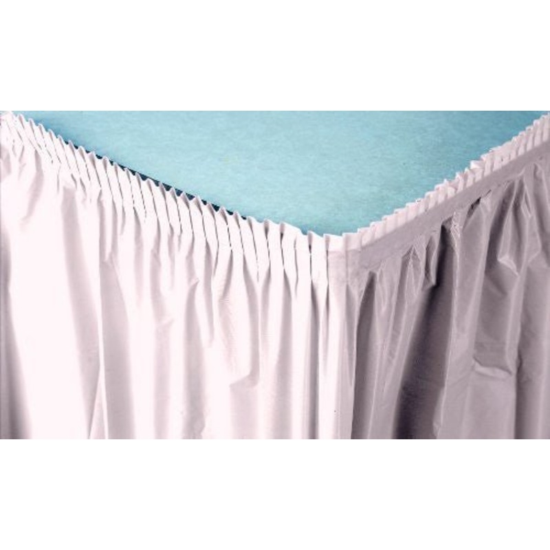 Classic Pink Plastic Tableskirt, 14′ | 1 ct