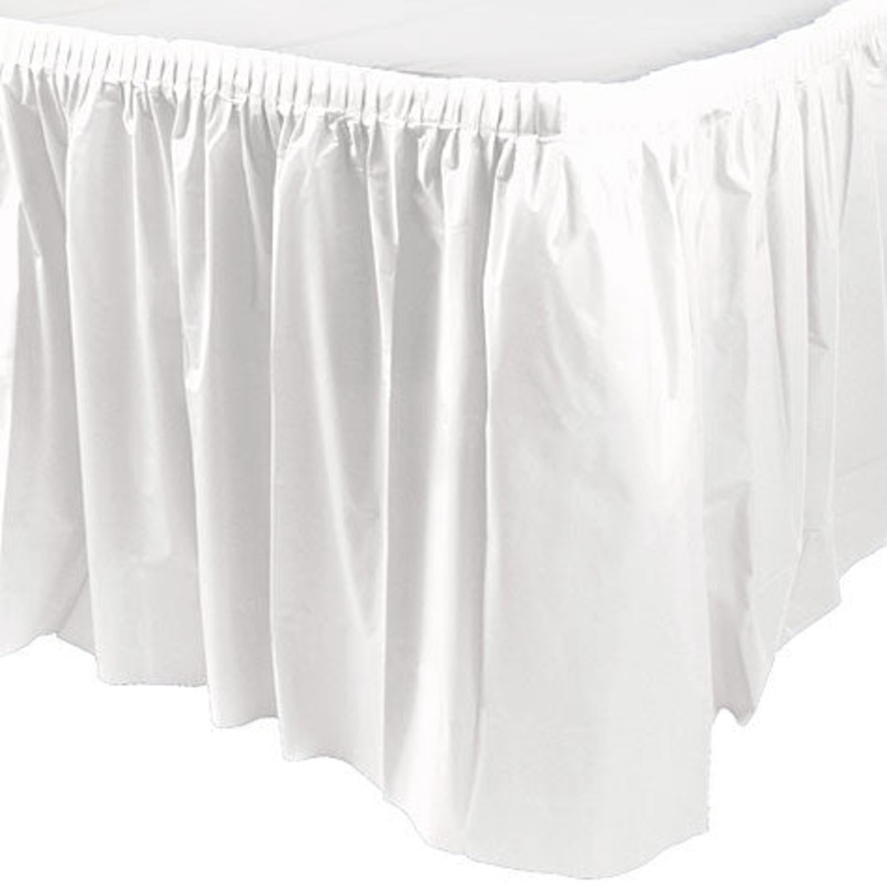 White Table Skirt 29 x 215 | 1 ct
