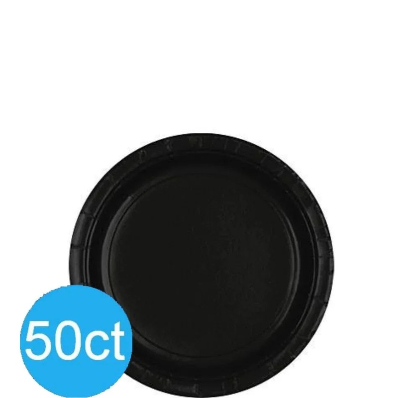 Black Paper Plates 6.75” | 50ct