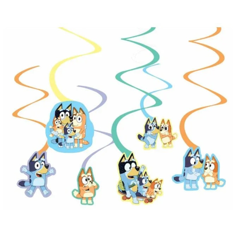 Bluey Swirl Decorations | 12pcs