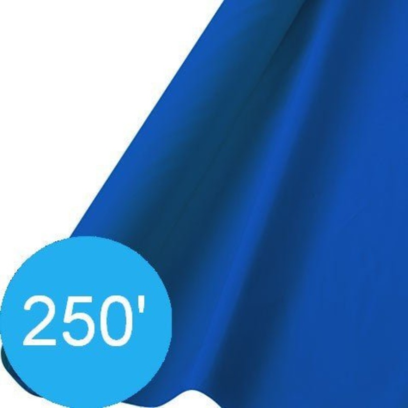 Bright Royal Blue Plastic Table Roll 40 x 250′ | 1ct