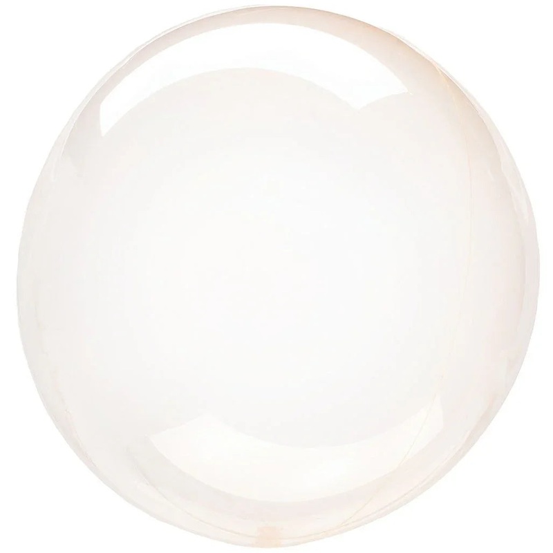 Crystal Clearz Bubble Balloon Orange 18” | 1 ct
