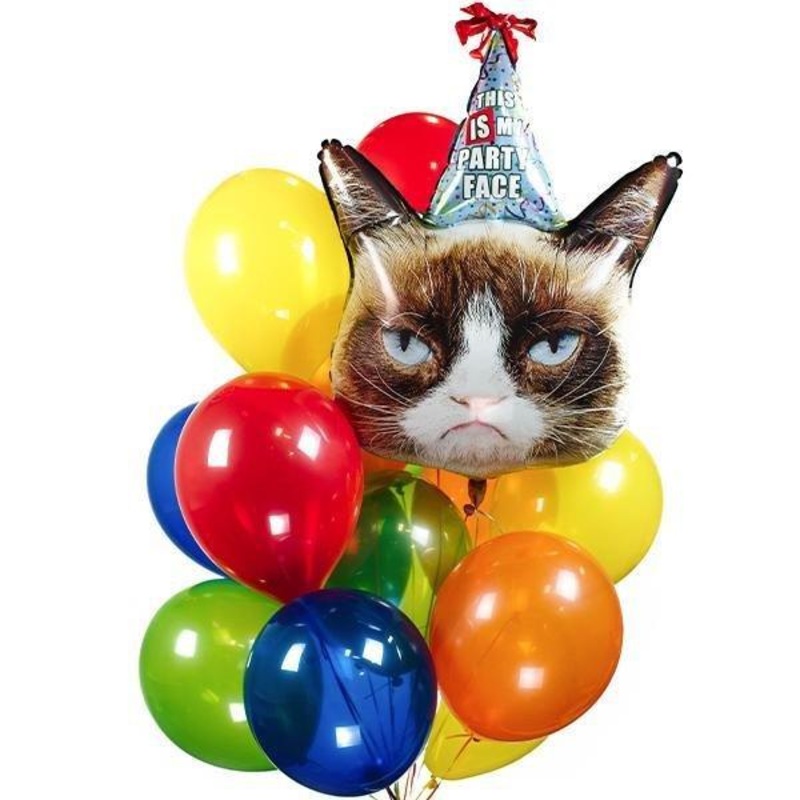 Happy Birthday Grumpy Cat Bouquet | 13 pcs