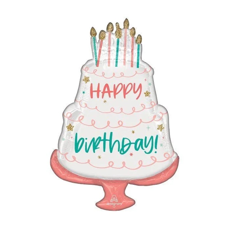 Happy Cake Day Supershape Mylar Balloon 28 | 1ct