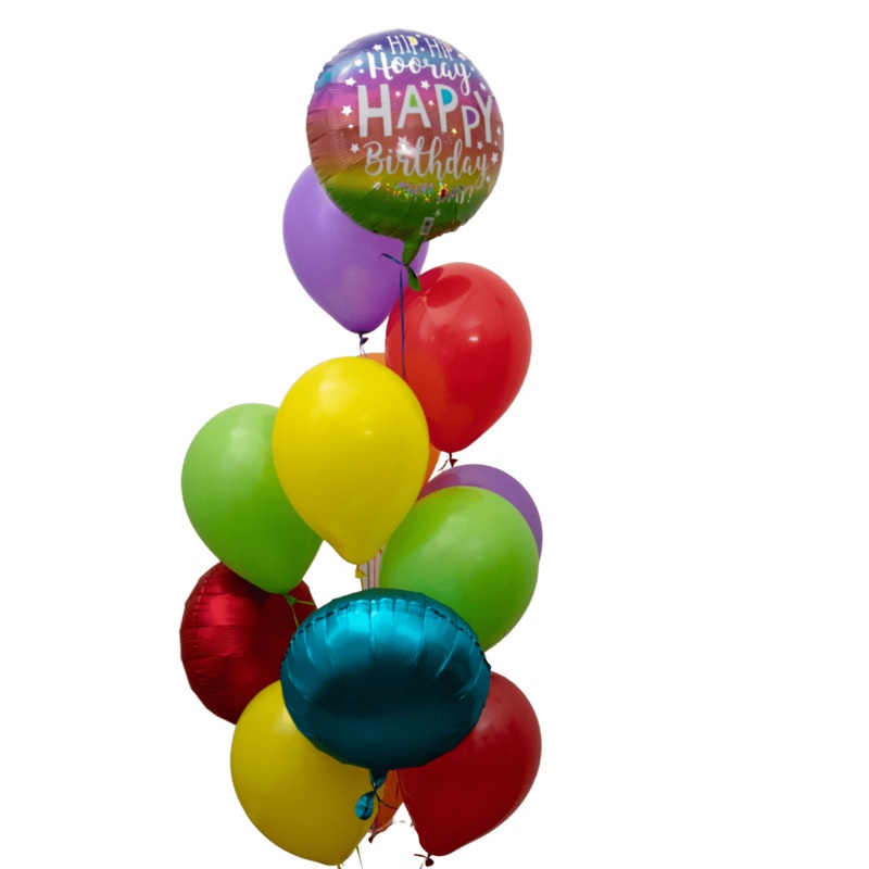 Hip Hip Hooray Happy Birthday Basic Bouquet | 13 pcs