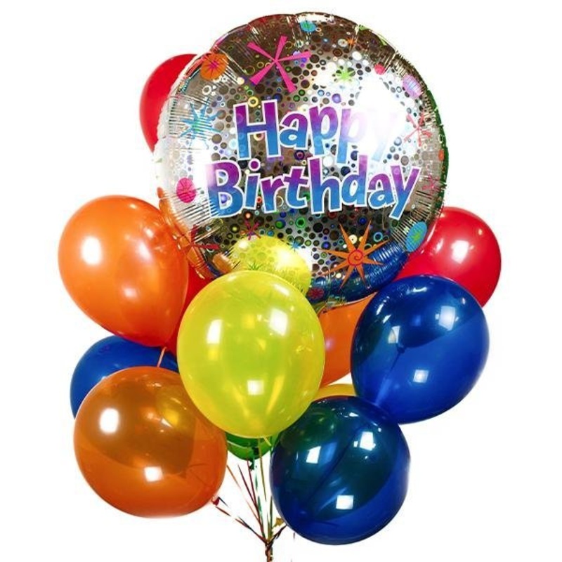 Holographic Happy Birthday Bouquet | 14 pcs
