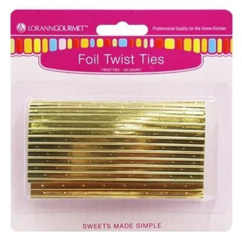 LorAnn Gold Twist Ties | 50pk
